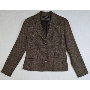 Signature by Larry Levine Brown Blazer Jacket